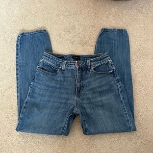 Talbots blue high-waisted classic straight leg jeans